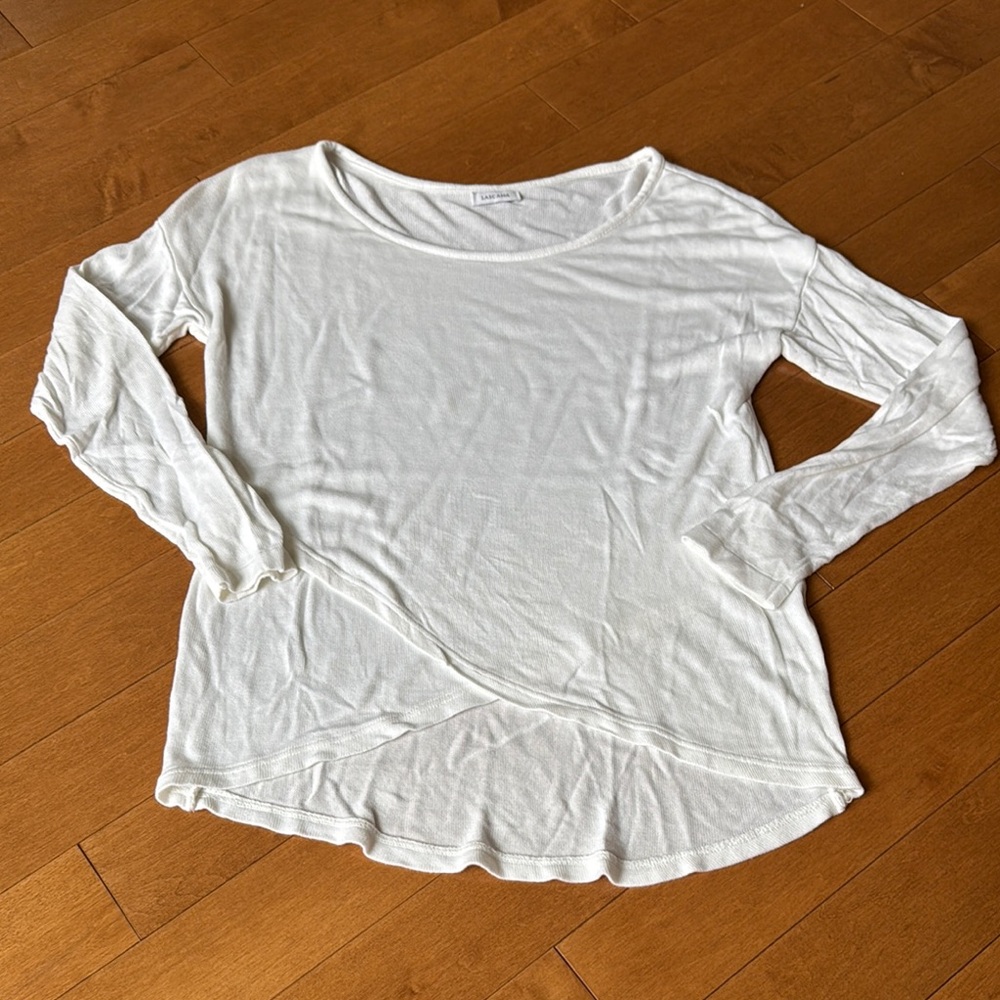 Lascana White Knit Pullover Wide Neck Beach Sweater in Medium